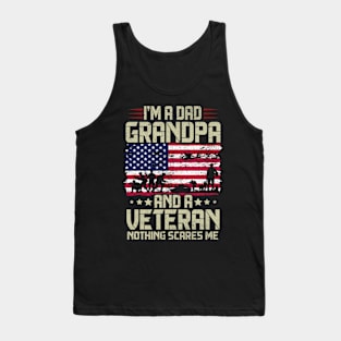 I'm A Dad Grandpa And Veteran Fathers Day Papa Grandpa Tank Top